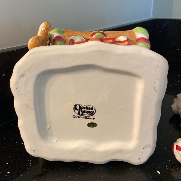 SOLD Gingerbread Treats Ceramic Cookie Jar Christmas Holiday Cracker Barrel - Picture 13 of 16